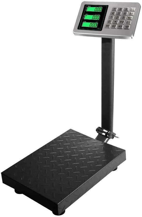 デジタル台はかり 台はかり 折り畳み式 150kgデジタル計量器 重量計 バッテリー内蔵式 充電器付き 連続使用90時間