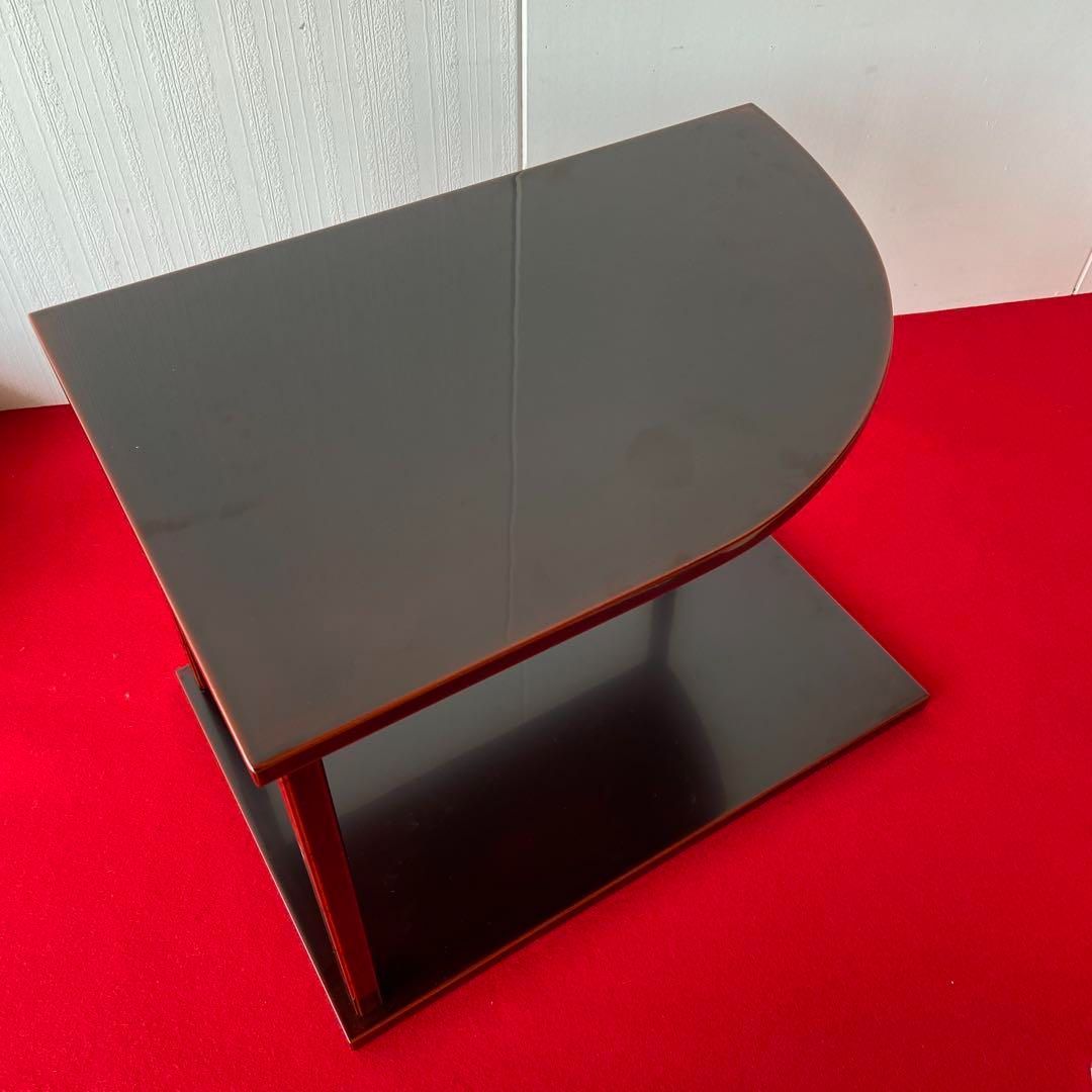 茶道具　誰ヶ袖棚　天然木製溜塗 淡々斎好写　戸塚富悦作　組立式　紙箱 茶道具誰ヶ袖棚天然木製溜塗 淡々斎好写戸塚富悦作組立式紙箱