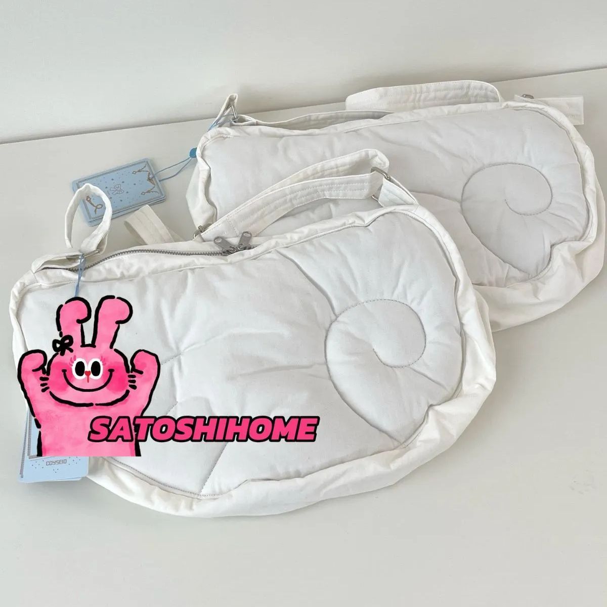 韓国COYSEIO WING BAG WHITE 大人気 羽柄 ハンドバッグ トート