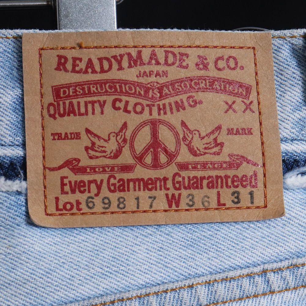 リこっちページ READYMADE DENIM WIDW FLARE BLUE W36 L31 インディゴ RE-CO-BL