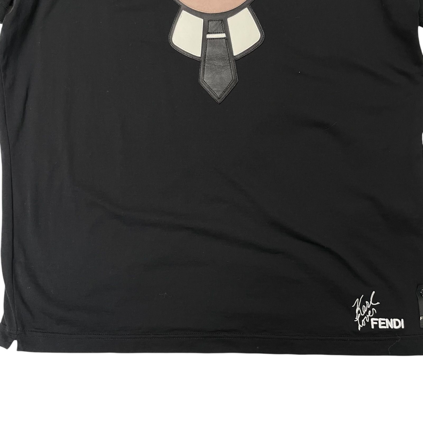 フェンディ ラブTシャツ カールラガーフェルド ブラック メンズ