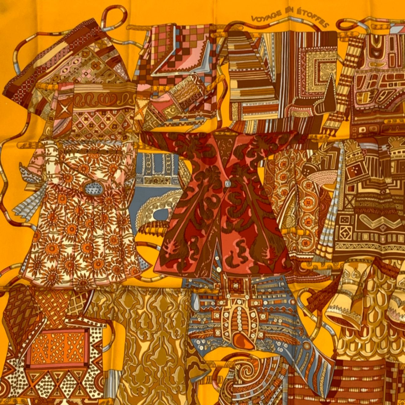 エルメス スカーフ Voyage en Etoffes 世界の布地を巡る旅 新品未使用/ HERMES エルメス VOYAGE EN ETOFFES 世界の布地を