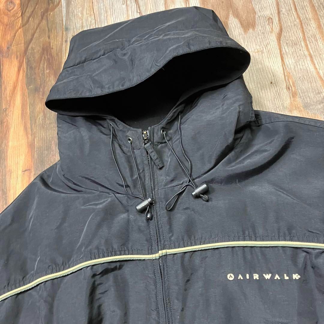 AIR WALK エアウォーク フルジップ ナイロン ジャケット 裏地フリース 