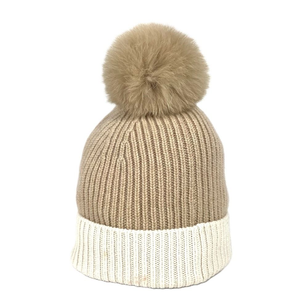 LOUIS VUITTON ベージュニット帽 Louis Vuitton ベージュ ニット帽