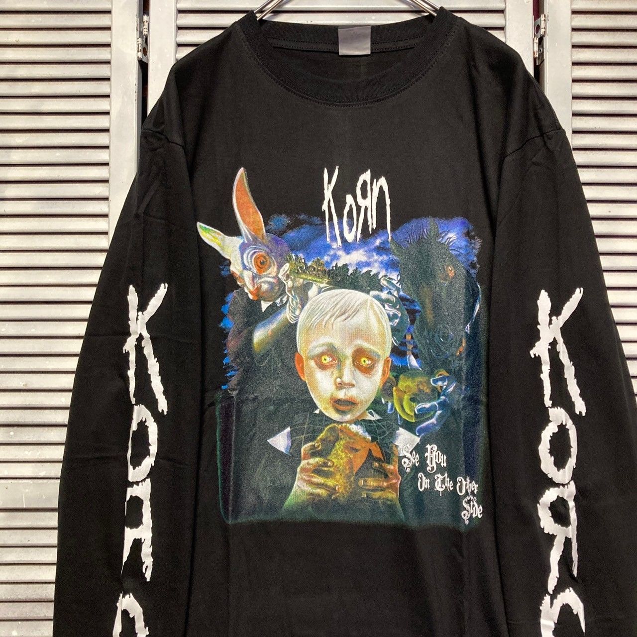 KORN ロンT デッドストック コーン KORN 黒長袖 Tシャツ ロンT バンド ロングスリーブ