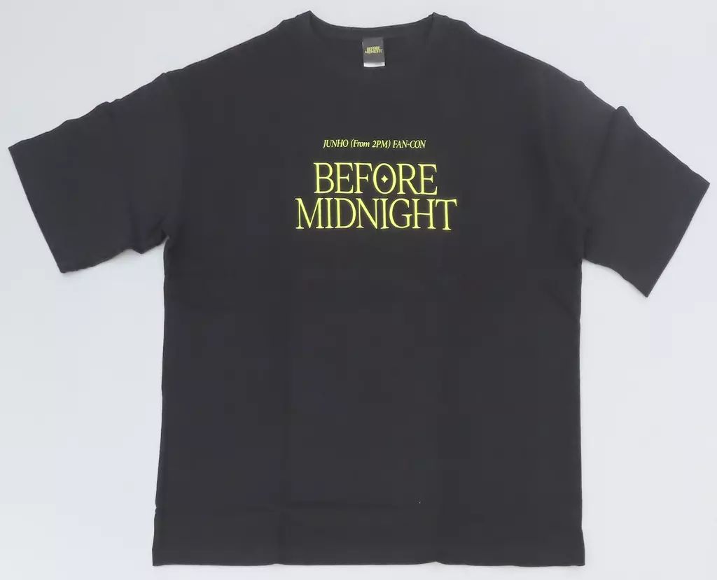 ジュノ Fanconグッズ BEFORE MIDNIGHT ホワイト Tシャツ 中古】Tシャツ ジュノ Tシャツ ブラック XLサイズ 「JUNHO(From
