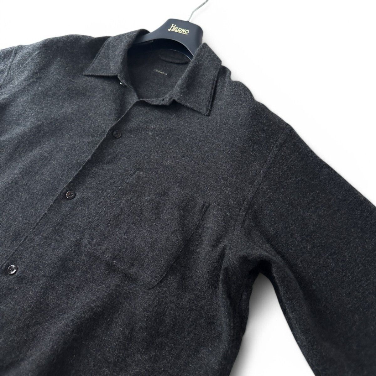 23SS COMOLI コモリ CASHMERE WASHI SHIRT JACKET カシミヤ 和紙