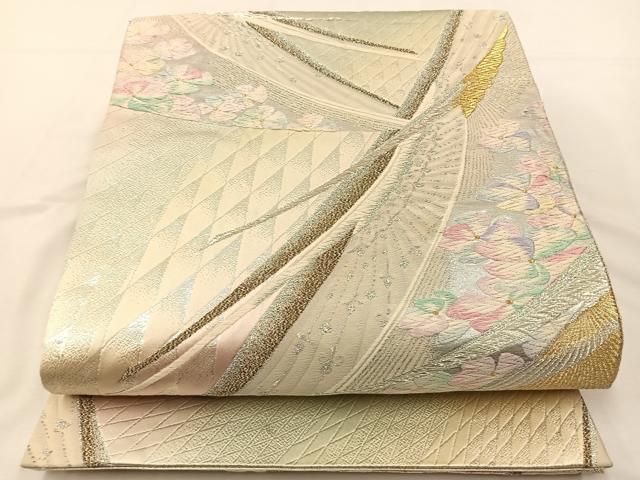 ベストストア日本一受賞店！■平和屋着物■極上　六通柄袋帯　モール織　正倉院蜀江文　金糸　逸品　未使用　ｈｙ649 ベストストア日本一受賞店！□平和屋着物□極上 六通柄袋帯