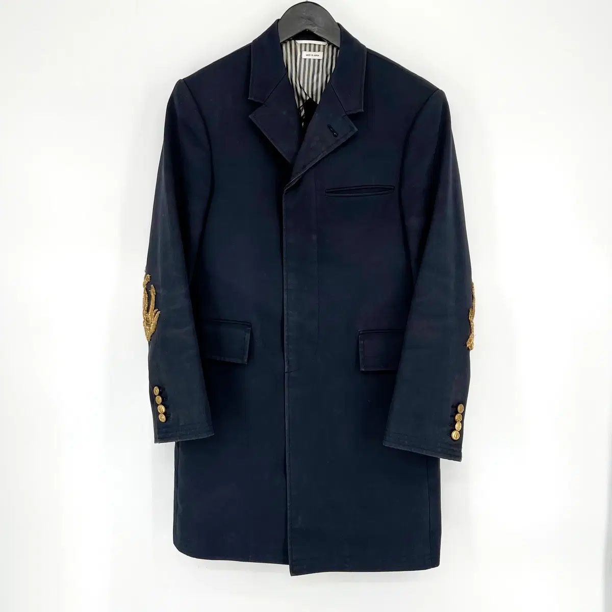 WEDEMPIECES - Prada Black Leather Padded Shoulder Coat FW 1999 - S