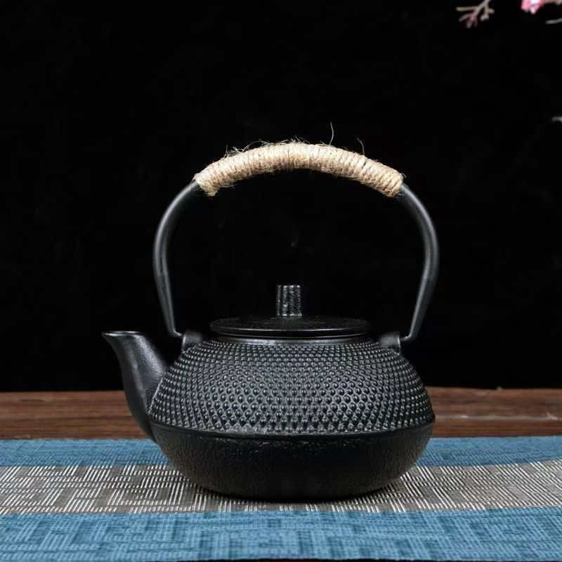 南部鉄器 老鉄瓶 提梁壺 新品 茶道具1.2L 銅製蓋 銅製取っ手