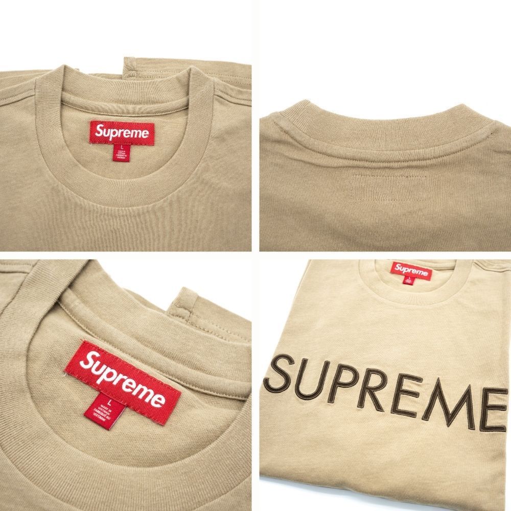 Supreme シュプリーム Tシャツ 半袖 Lサイズ ブラウン系 コットン ロゴ ユニセックス