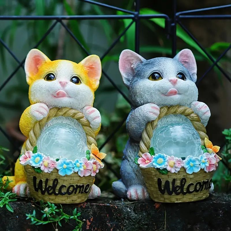 猫 キャット 小動物 ねこ ライト ランタン バスケット かご ウェルカム