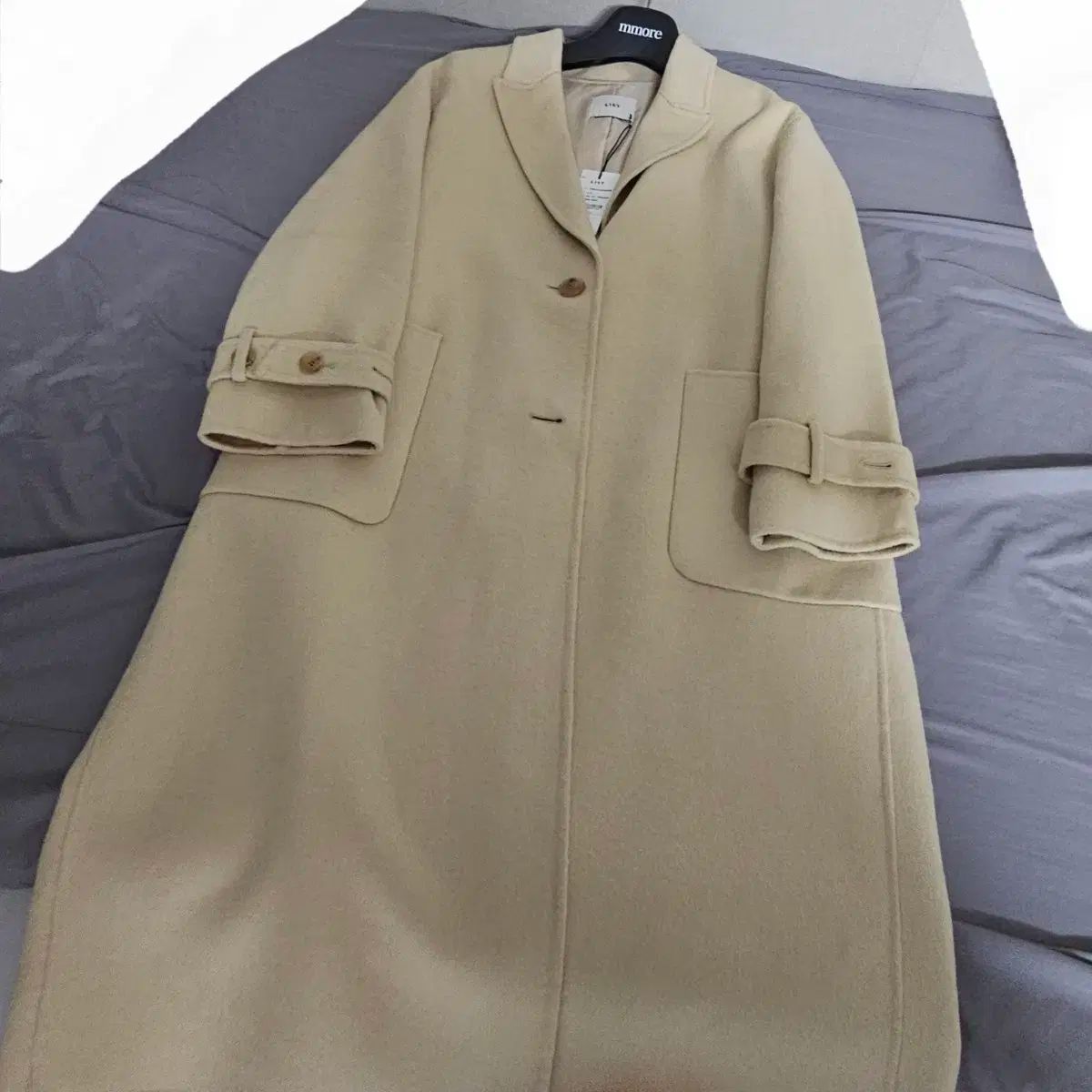 リスト ウール ロングコート ライトイエロー 55