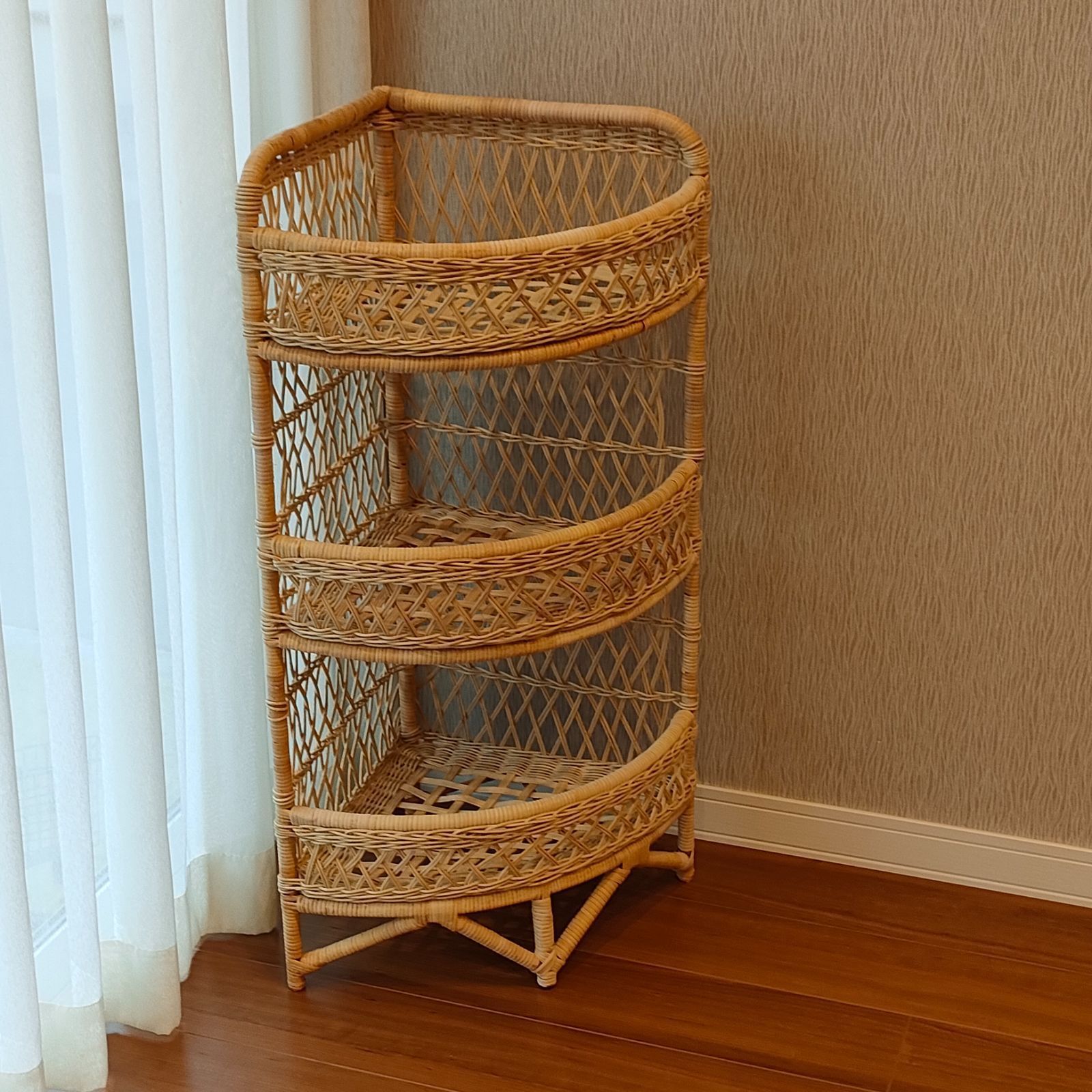 ラタン コーナーラック 3段 ランドリーラック NEXPOTALLINN_EU