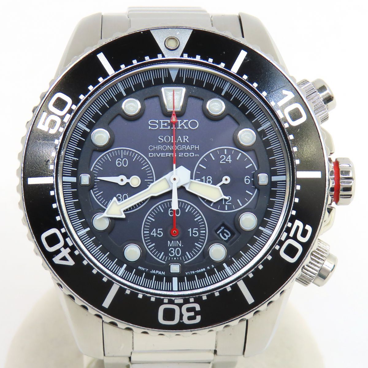 SEIKO セイコー V175-0AD0 SSC015P1 クロノグラフ 200m防水 ダイバーズウォッチ ソーラー 腕時計 ※中古 - メルカリ