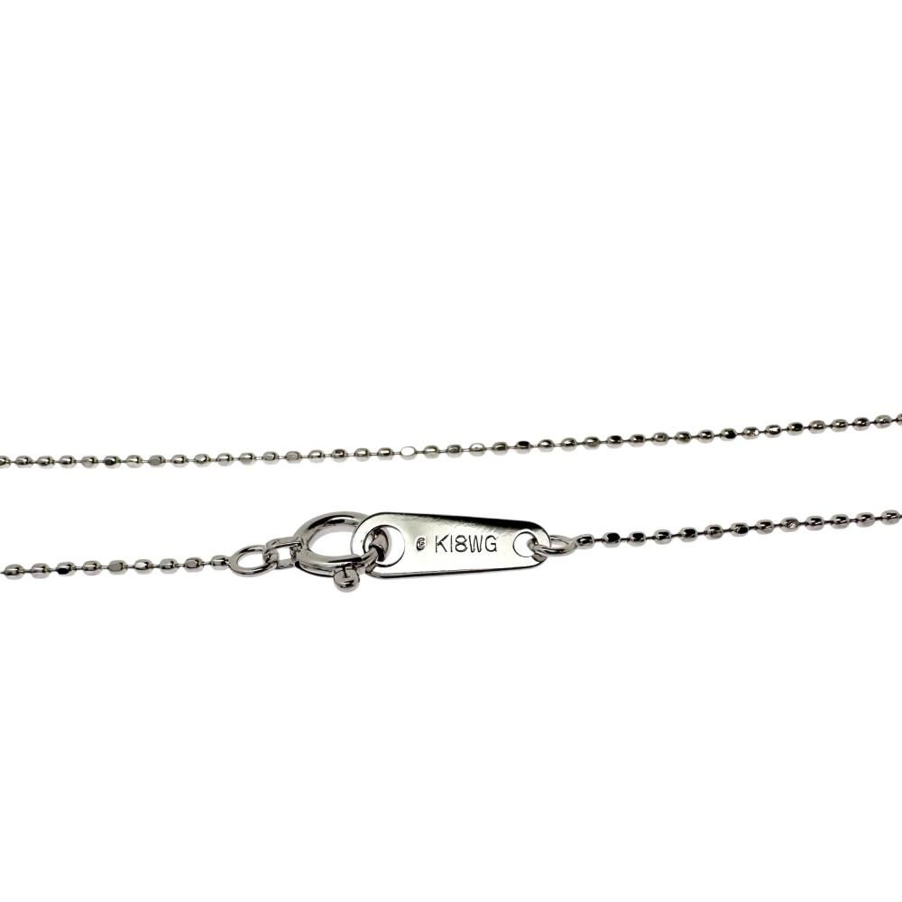サファイア 1.02ct ダイヤモンド 計0.06ct ネックレス K18WG