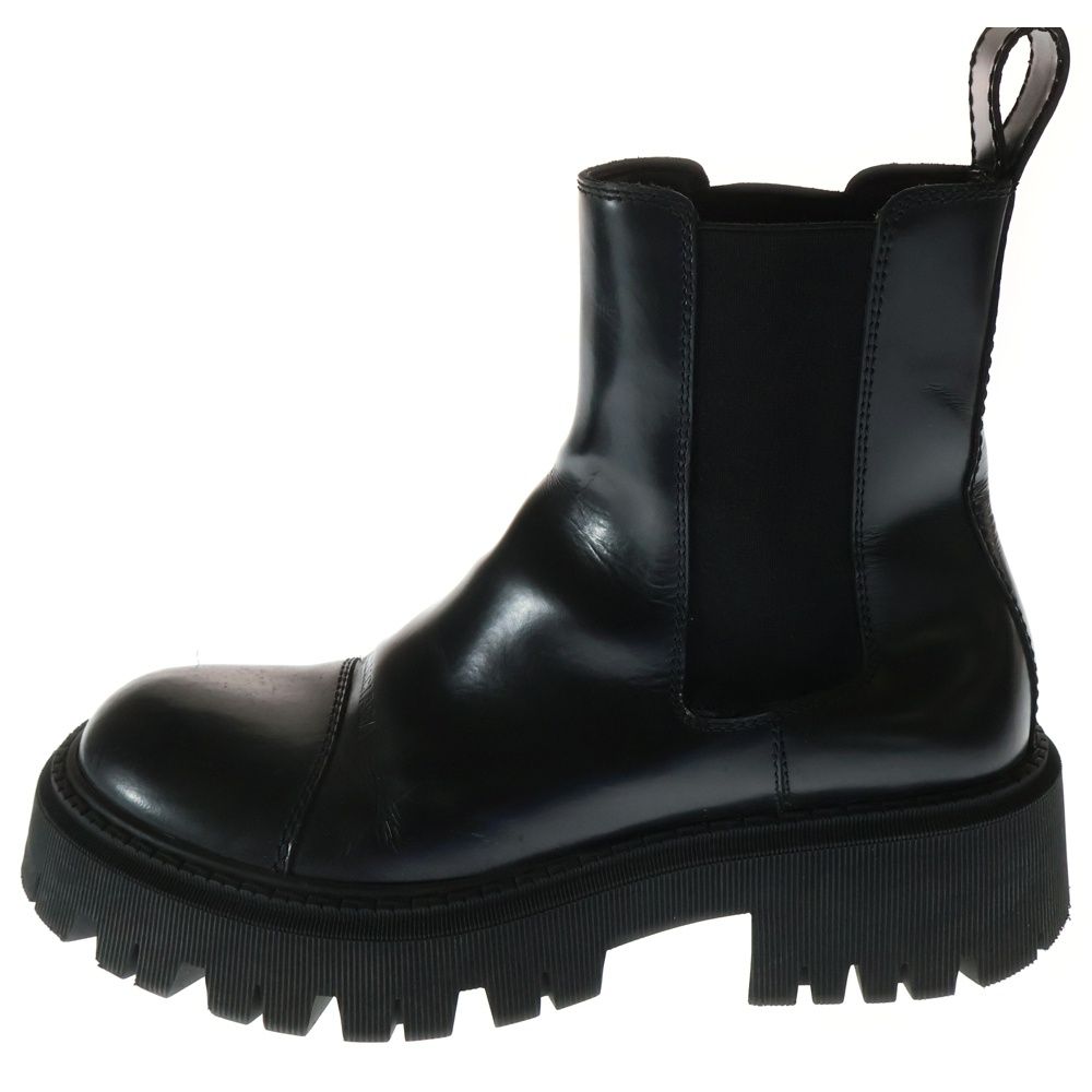 BALENCIAGA バレンシアガ TRACTOR トラクター レザー サイドゴア チェルシー ハイカットブーツ ブラック 636599