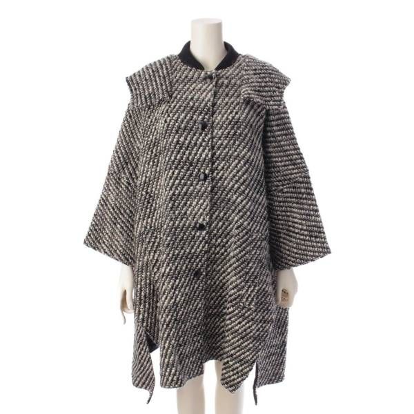 ステラマッカートニー Stella McCartney ツイード フード コート ステラマッカートニー フード付き ツイード コート ブラック ホワイト