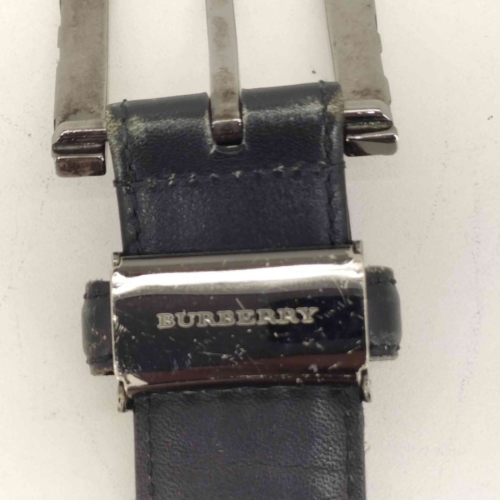 バーバリー BURBERRY ロゴ刻印 レザーベルト メンズ 表記無 - メルカリ