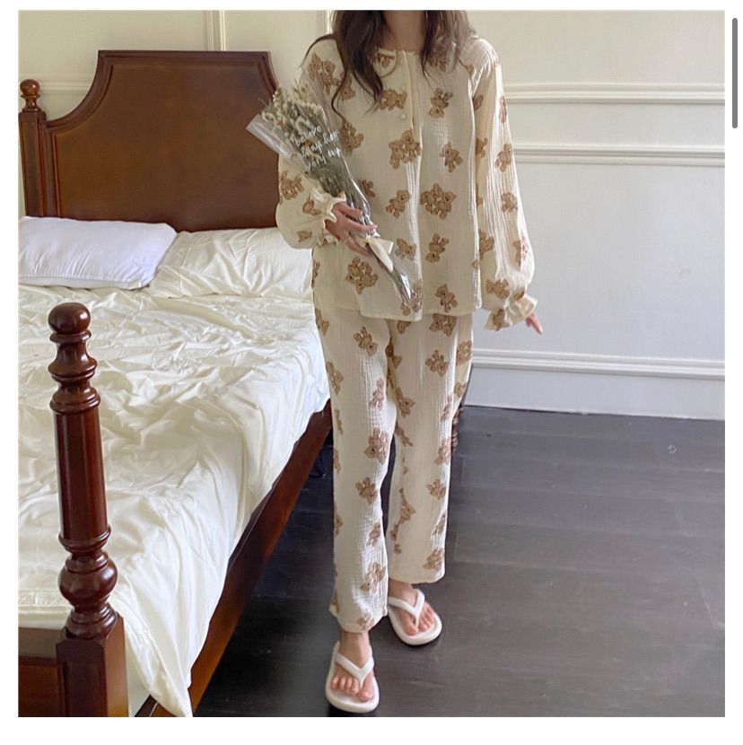 【新品・未使用】ジェラピケ【F】ルームウェア　パジャマ gelato pique ジェラートピケ 接触冷感サテンラインシャツ