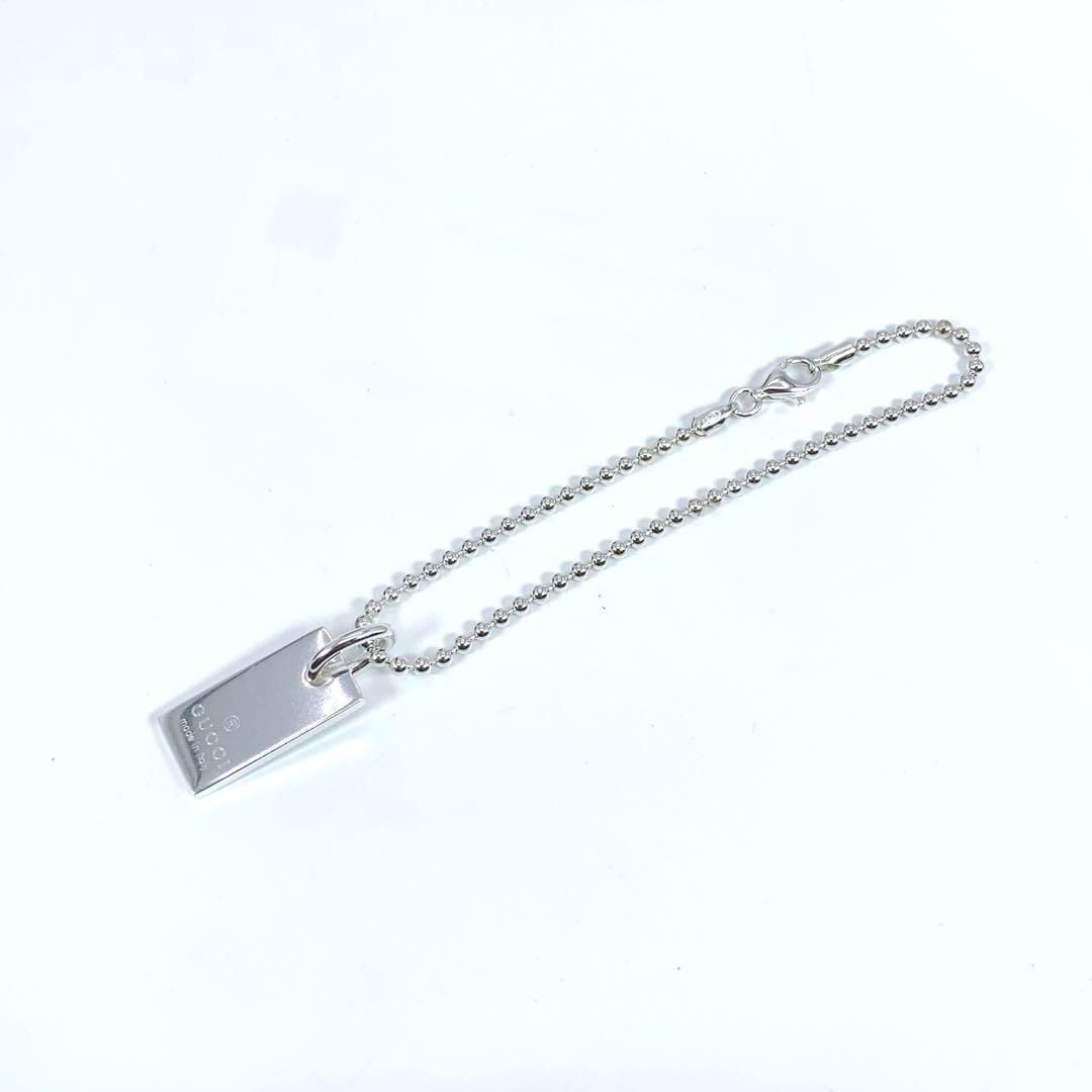 【楽ギフ_のし宛書】 極美品 925 シルバー ブレスレット プレート グッチ GUCCI ブレスレット