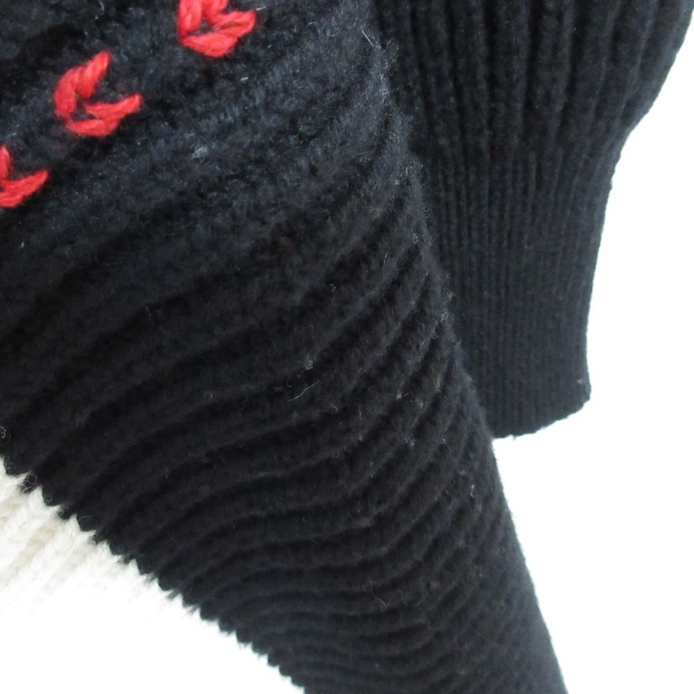 良品 20AW Alexander McQueen アレキサンダーマックイーン アーガイル インターシャ ニットロングカーディガン S ブラック レディース 古着 中古 良品 20AW Alexander McQueen アレキサンダーマックイーン