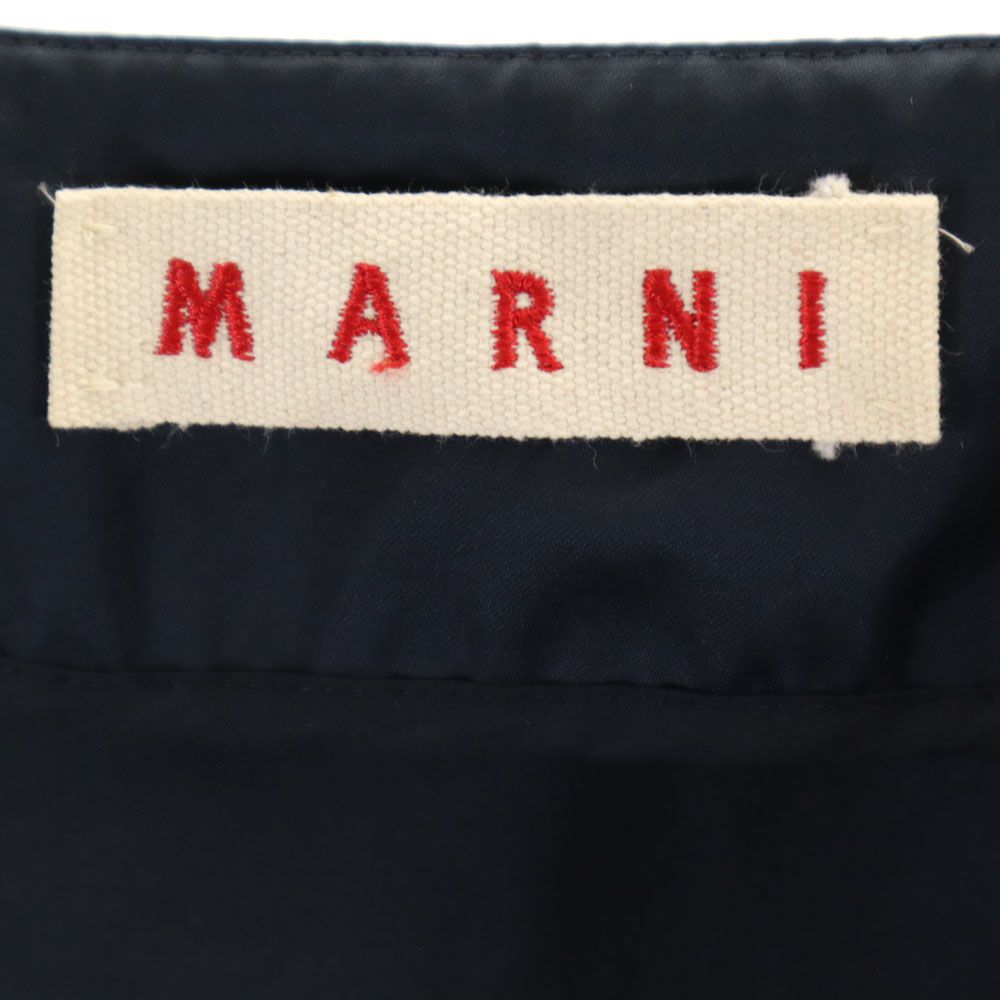 マルニ イタリア製 ミディスカート 42 濃紺 MARNI レディース