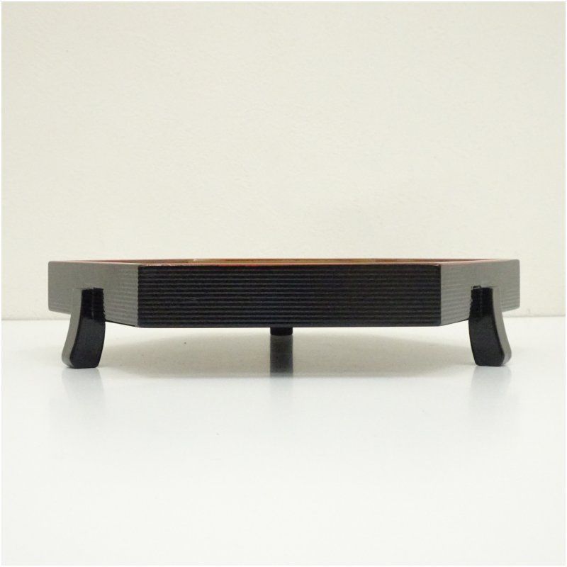 六角菓子盆（宗敏 花押有）（保護箱） 茶器 和食器 おしゃれ トレイ