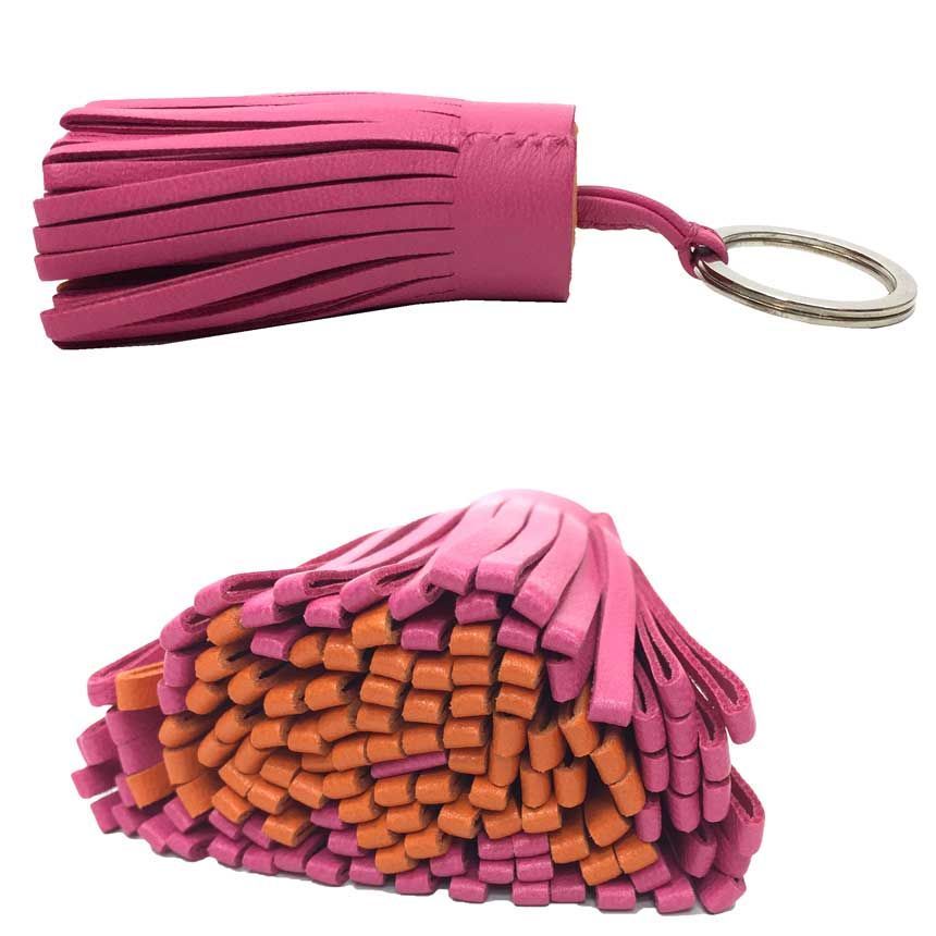 美品 HERMES エルメス カルメン キーリング キーホルダー バイカラー