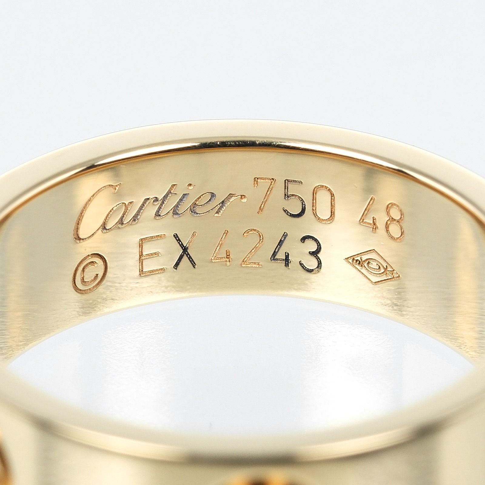 CARTIER】カルティエ ラブ K18イエローゴールド 8号 レディース 6.16g  