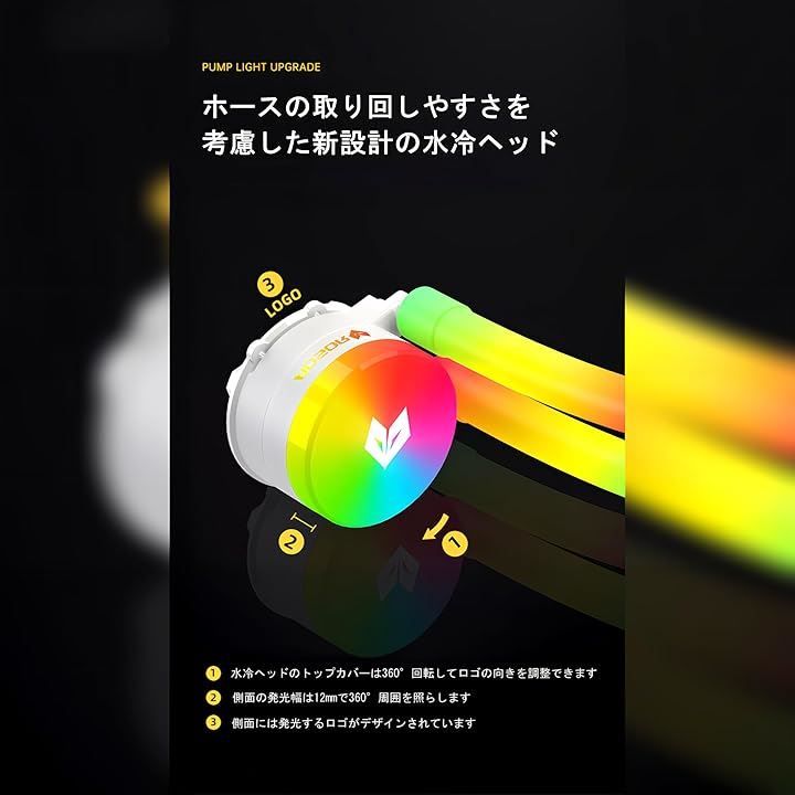 COOLMOON 互換品 ホースLED 簡易水冷クーラー 360 mm CPUクーラー ARGB