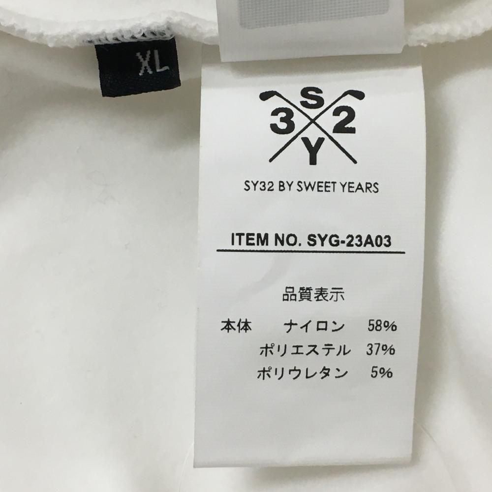 SY32 長袖ハイネックシャツ 白×黒 ネック一部フリース 裏起毛 メンズ XL ゴルフウェア 2025年モデル SY32 BY SWEET YEARSSY32 USTAUSTRALIA_COM_AU