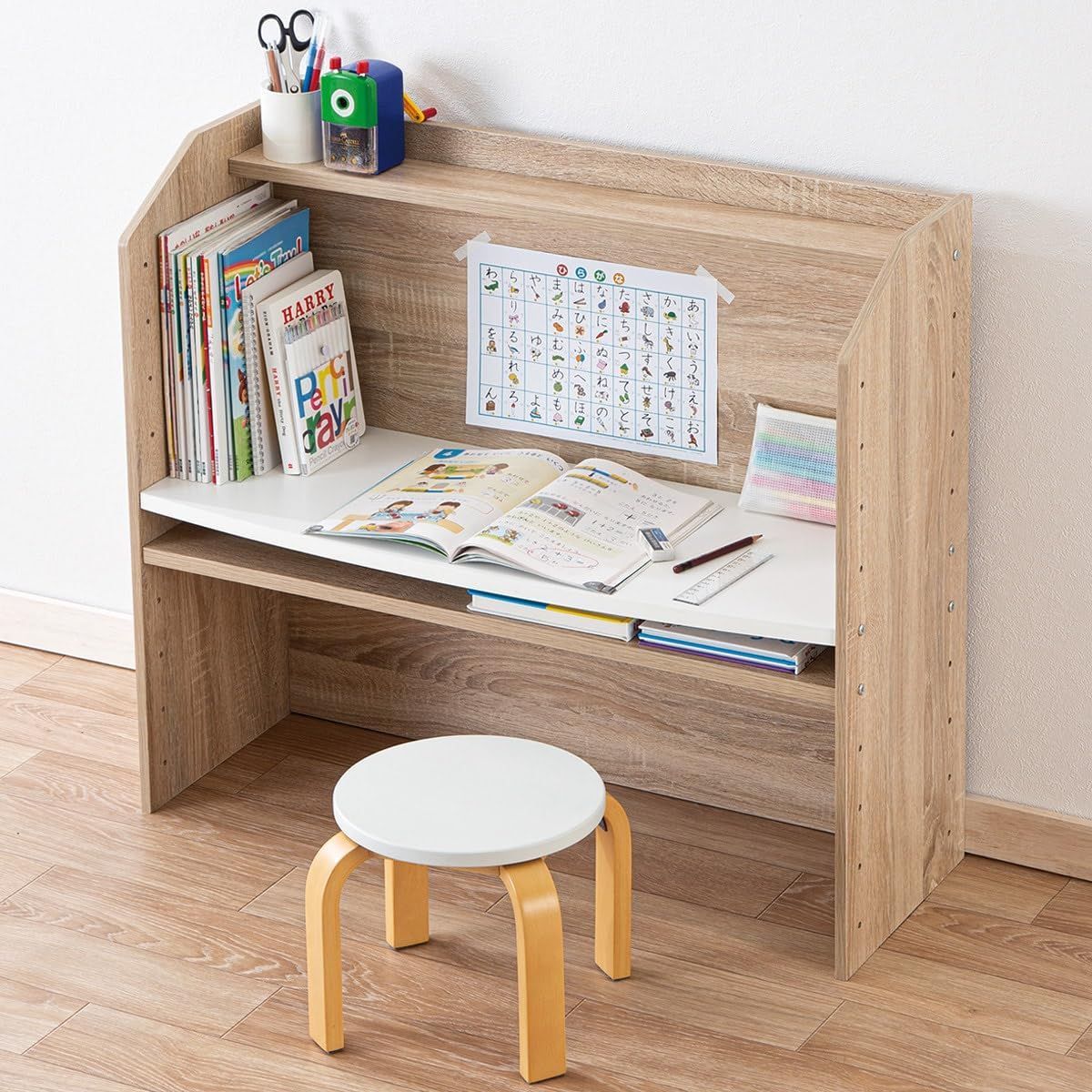 キッズデスク セルフル 棚にもなる ナチュラル NITORI ニトリ 8090637