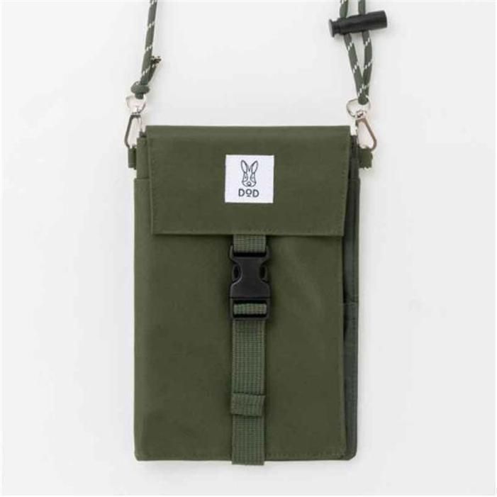 ディーオーディー DOD　ウォレット ショルダーバッグ 男女兼用 多機能 WALLET SHOULDER BAG BOOK KHAKI