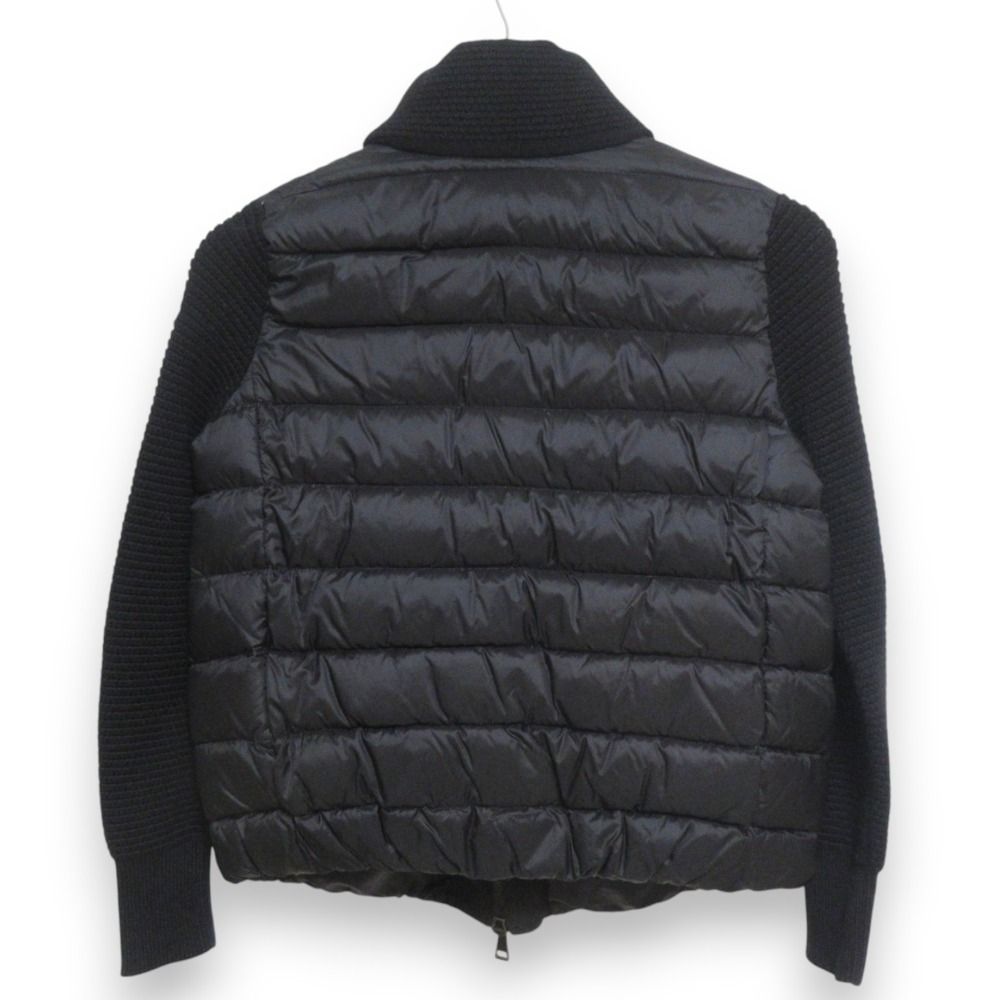 美品モンクレールMoncler コンビダウンジャケットカーディガン黒