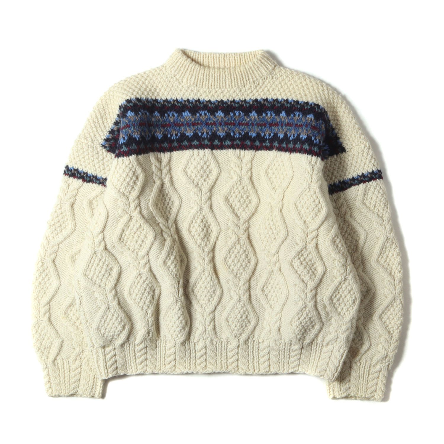 INVERALLAN インバーアラン ニット ノルディック 切替 ケーブル