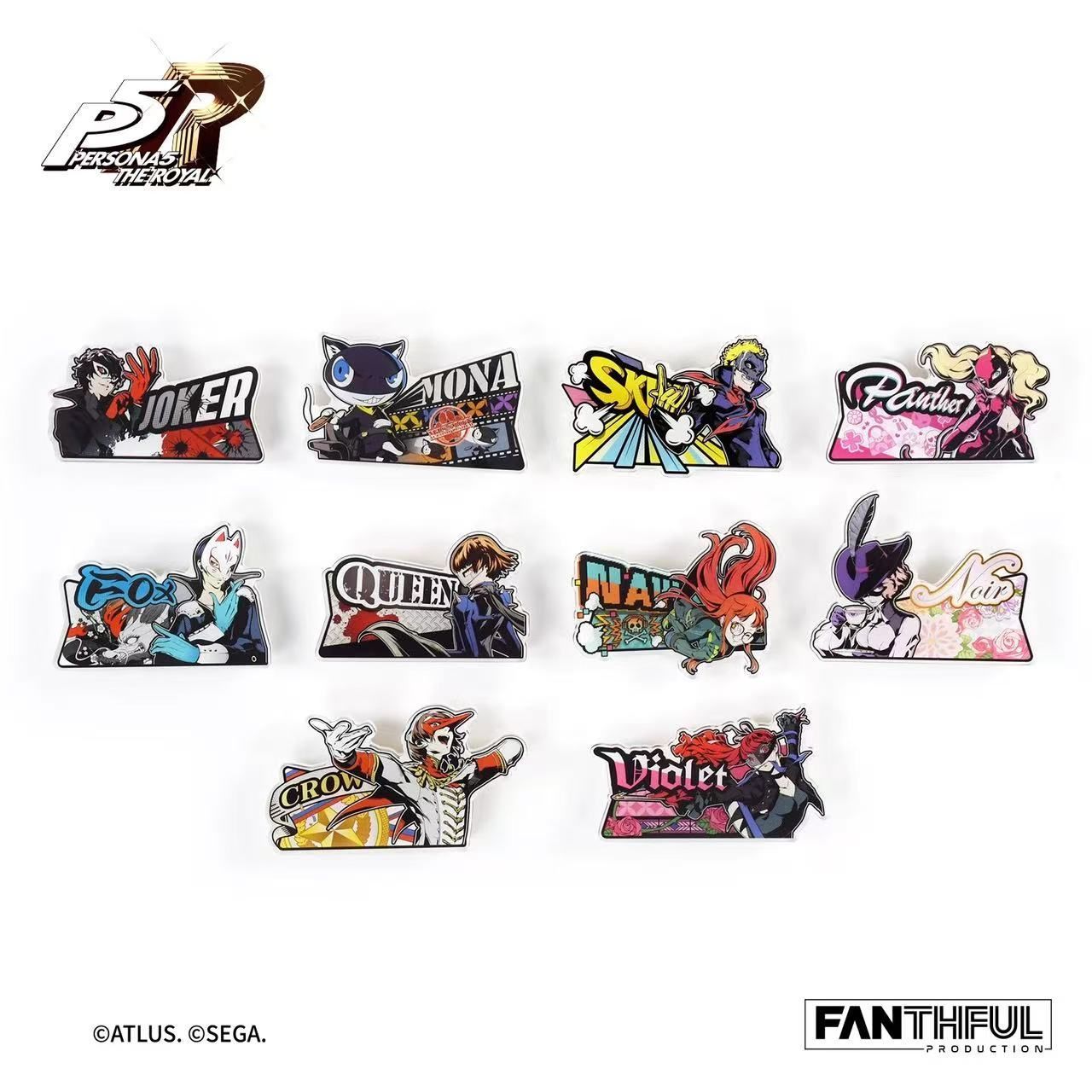 ペルソナ5 中国販売　SEGA ホログラム　バッジ　BOXセット　A ペルソナ5 中国販売 SEGA ホログラム バッジ 全種セット B
