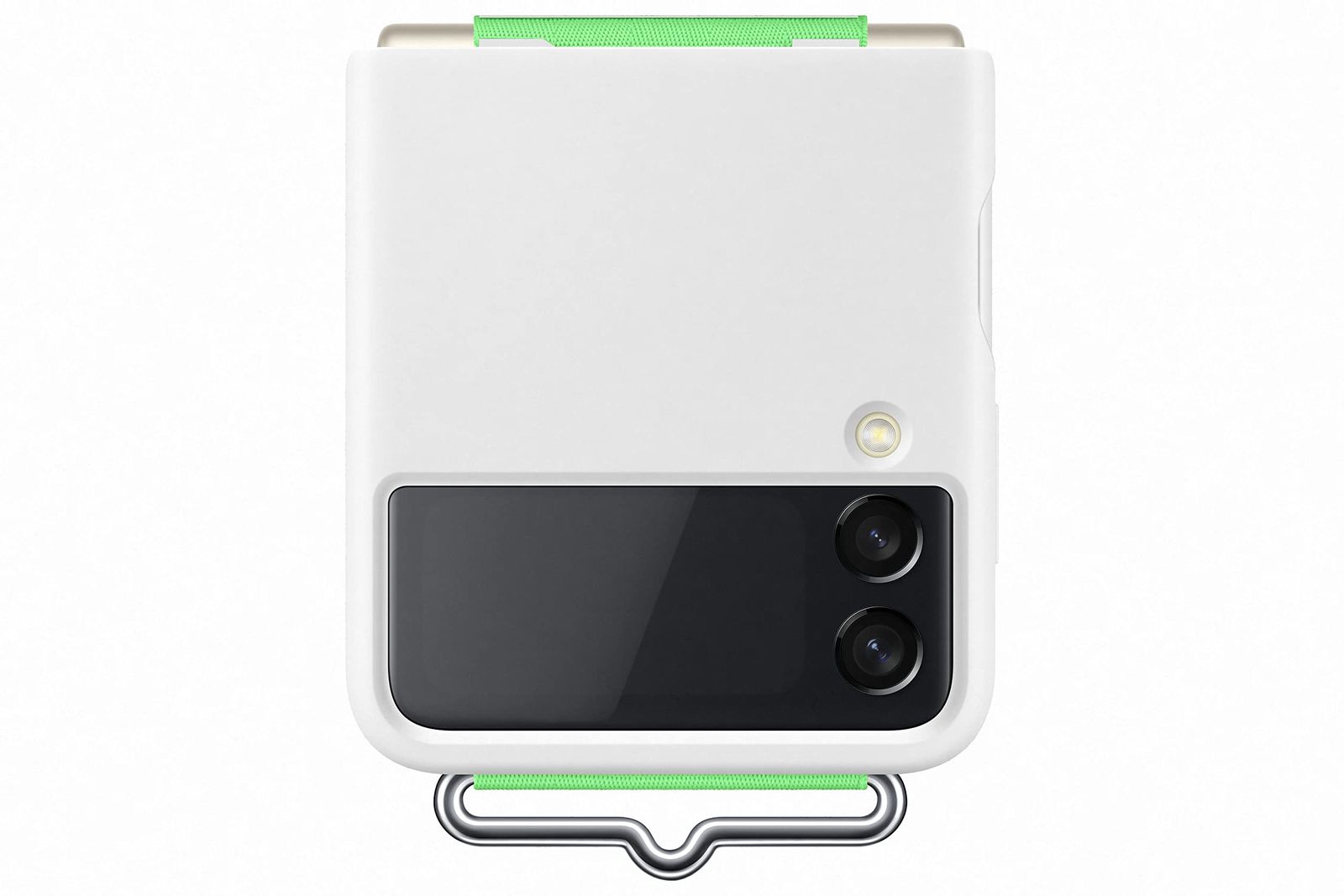 Samsung Electronics Galaxy Z Flip3 シリコンカバー ストラップ付き 公式ケース ホワイト [ホワイト] [無地] [ストラップ付きシリコンカバー]