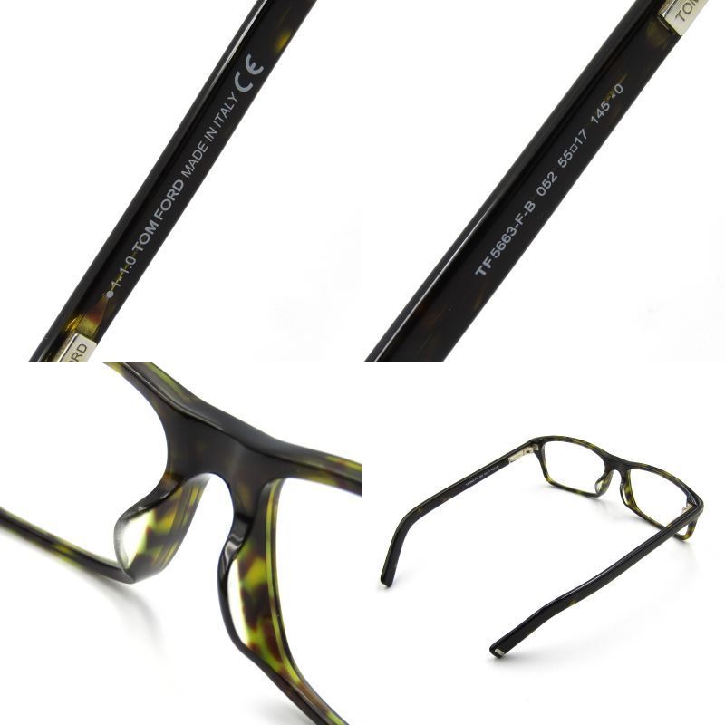 美品 TOM FORD トムフォード メガネフレーム TF5663-F-B イタリア製  