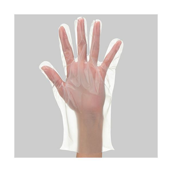 〔まとめ〕 川西工業 ポリエチレン手袋 2019 外エンボス クリア L 1セット 1000枚 100枚×10箱 〔×3セット〕 使い捨て手袋