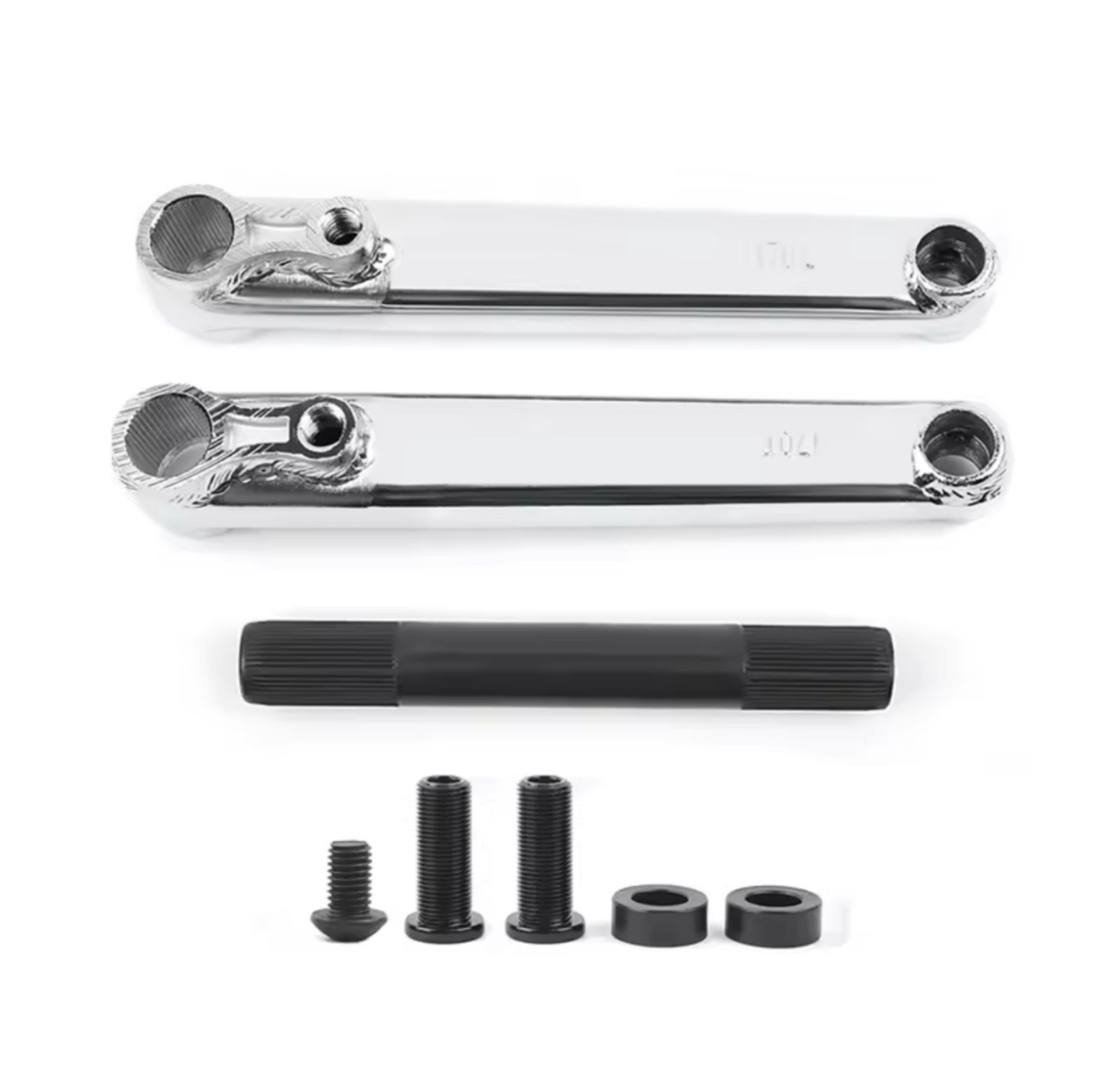 BMXクランクセット 19mm 純正48スプライン仕様 170mm 827g クロモリ色