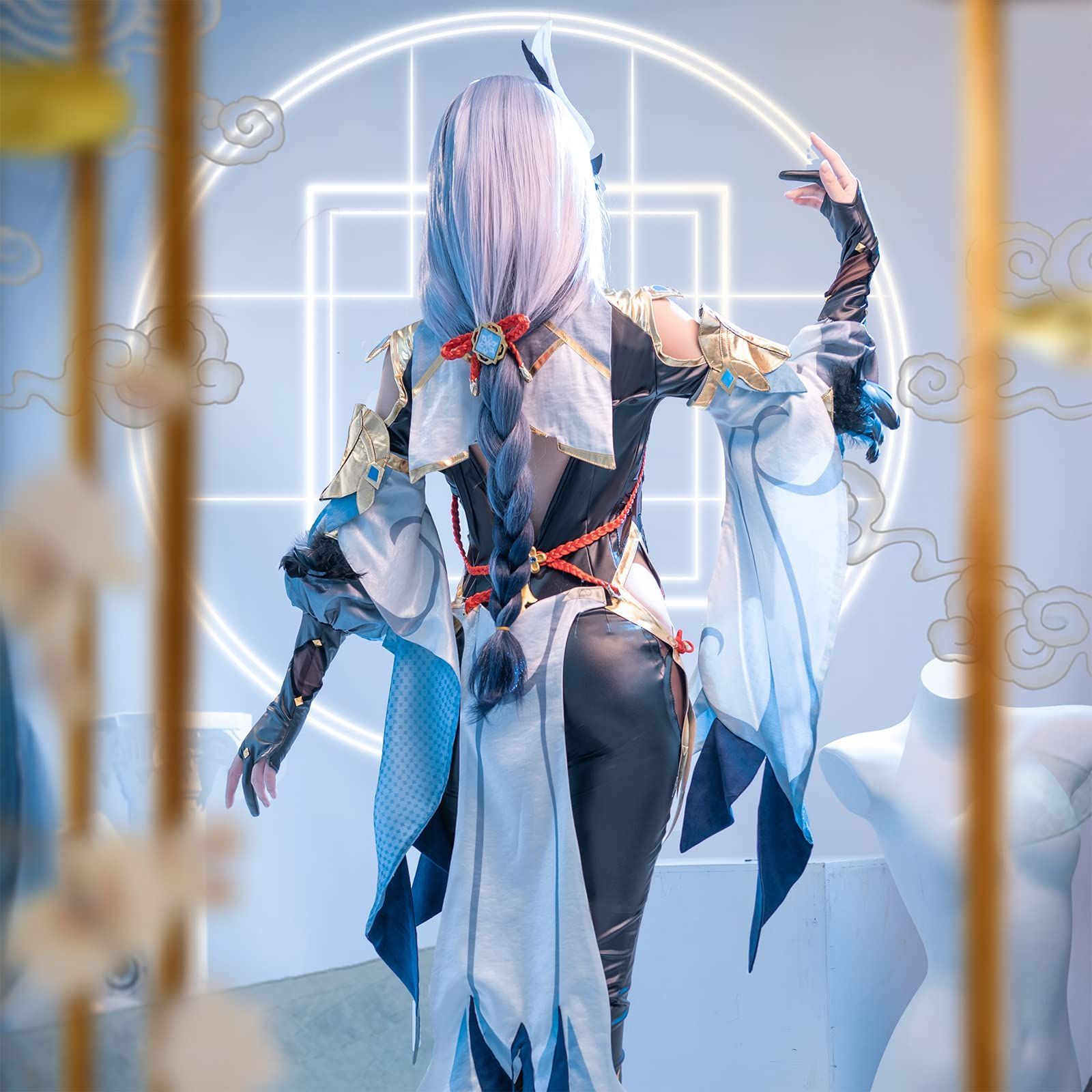 高品質 五次元 高品質 NSPSTT原神 璃月 申鶴 コスプレ ウィッグ付き 孤