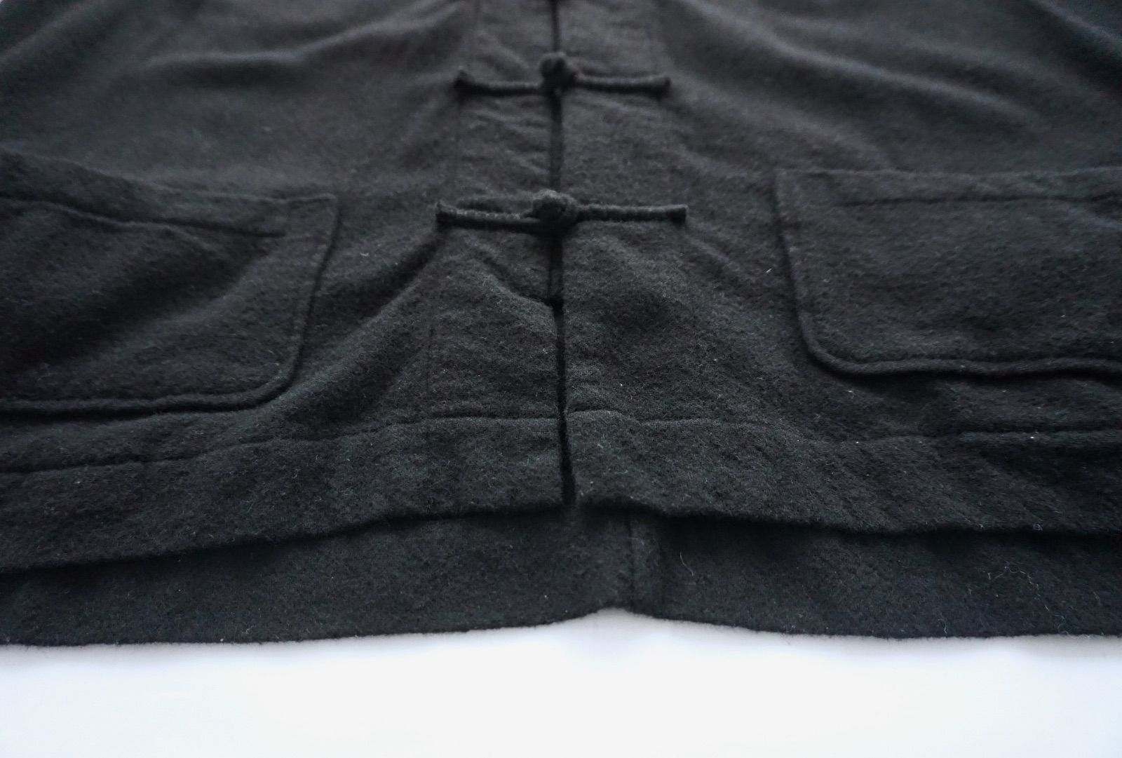 kaval カヴァル Stand collar china blouse チャイナシャツジャケット (Soft cashmere wool  etamine)