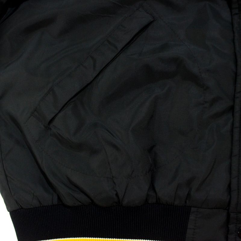 80's カレッジスタジャン　USA製 80s USA製 TROPHY JACKETS パッチ付き メルトン ウール 袖革
