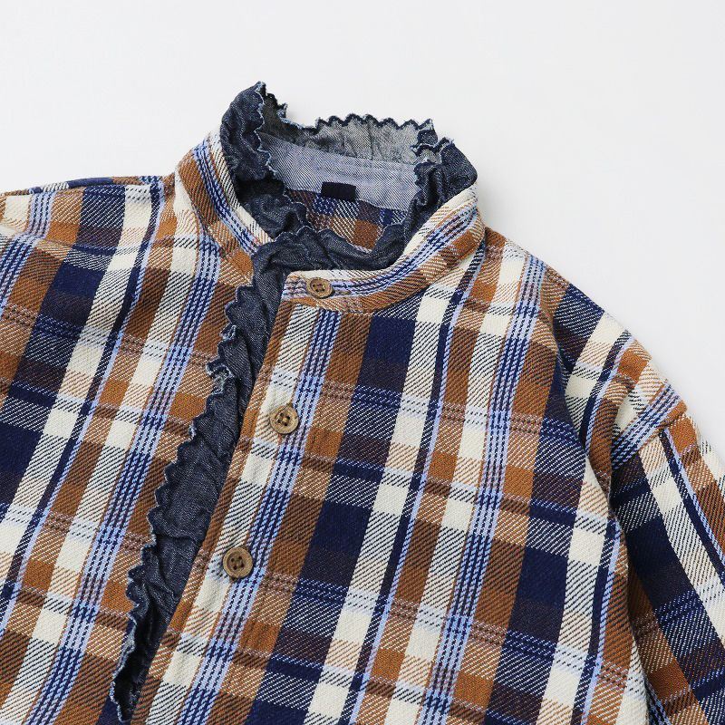 美品 定価5.9万 45R 45rpm フォーティファイブアール 藍ざっくりネルの  