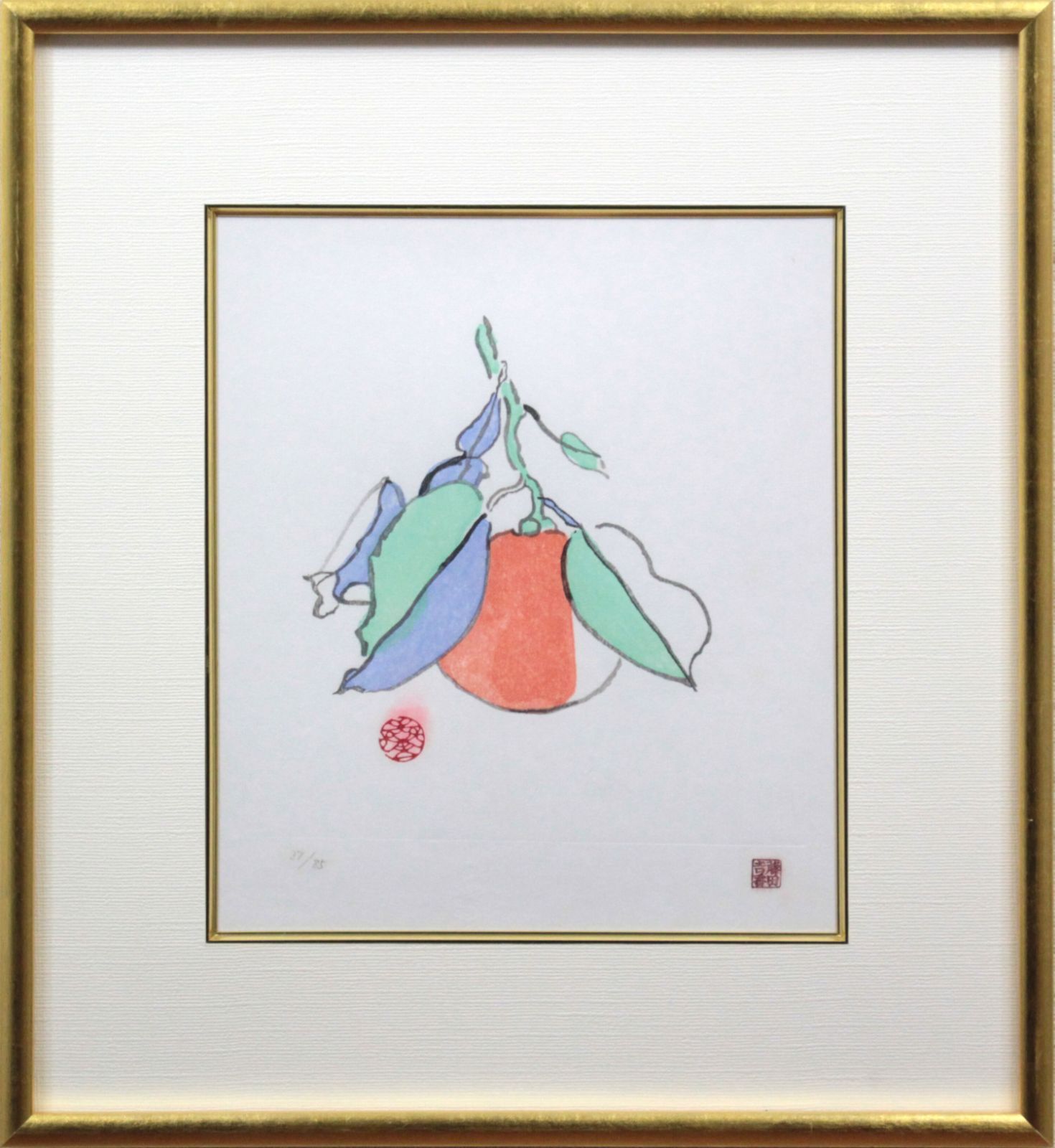 藤田吉香『橙』木版画【真作保証】 絵画 藤田吉香『橙』木版画【真作保証】 絵画 - メルカリ