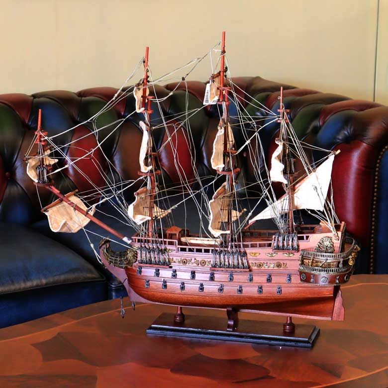アンティーク】木製帆船模型 WASA号(ヴァーサ) ガラスケース付き ...