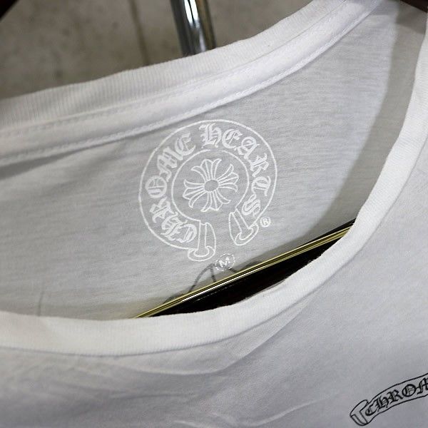  CHROME HEARTS クロムハーツ レディース セメタリークロス スクロールラベル プリント Tシャツ 半袖 size M 白 100577 半袖(Tシャツ) Tシャツ カットソー