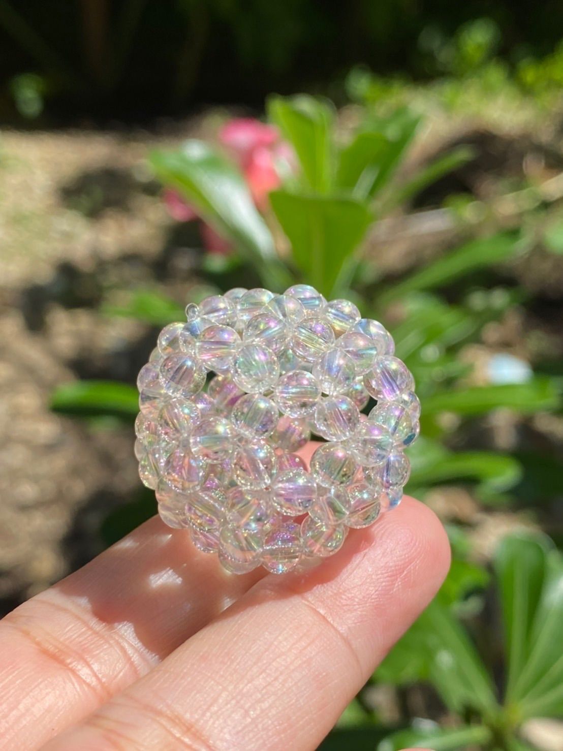 神聖幾何学フラーレン　レインボームーンストーンAA 神聖幾何学フラーレン水晶✨水晶オーラ4mm✨宇宙エネルギー✨美しい mm 4 置物