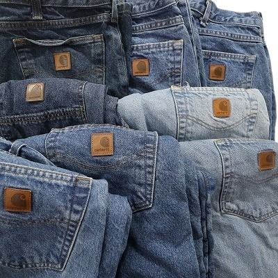 古着卸 まとめ売り カーハート デニム パンツ 8枚セット (メンズ 40 ) カジュアル系 ワーク系 MT7604 1円スタート